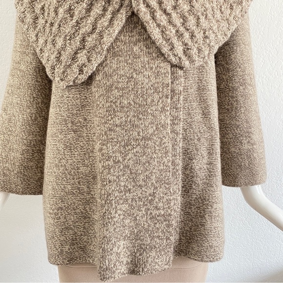 Nordstrom Tan cashmere Sweater with Textured Collar - Picture 5 of 11